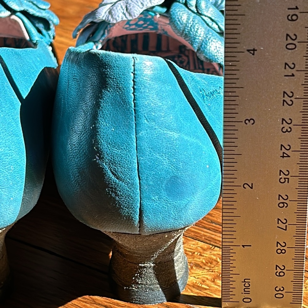 Macanna Italy Turquoise Blue Color Shoes Size 6.5 - Picture 14 of 16